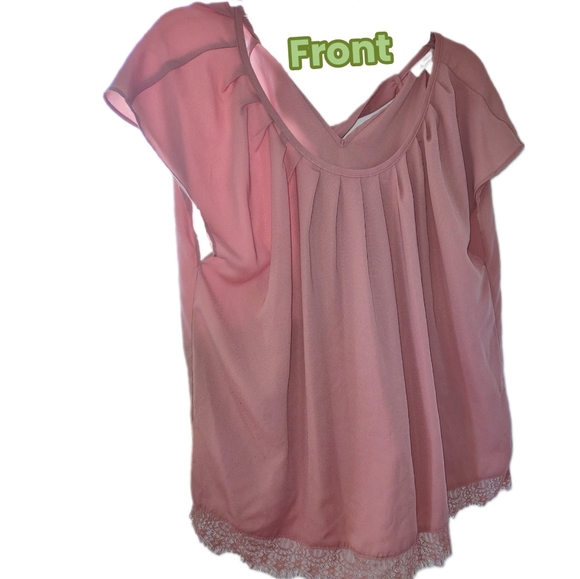 Mauve Pink Slit-Sleeve Blouse - Picture 4 of 13